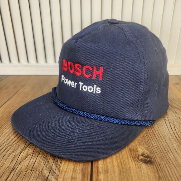 Bosch Power Tools Snapback Hat Cap Navy Blue Rope Embroidered Craftsman Artisan - Picture 1 of 10